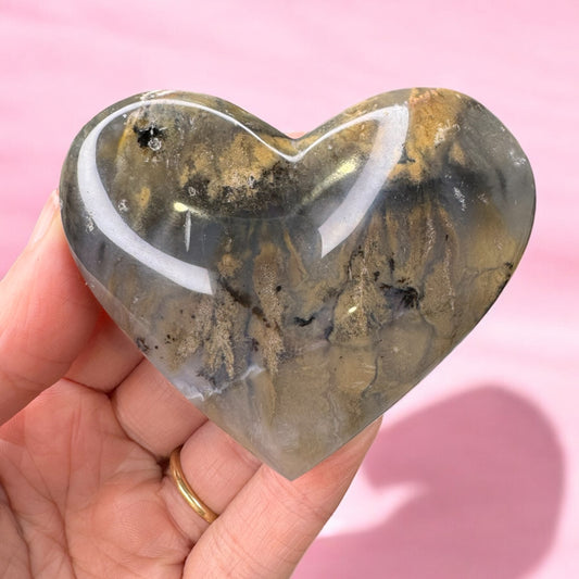 Tiger Dendrite Agate Heart