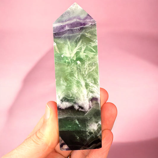 Feather Fluorite Point