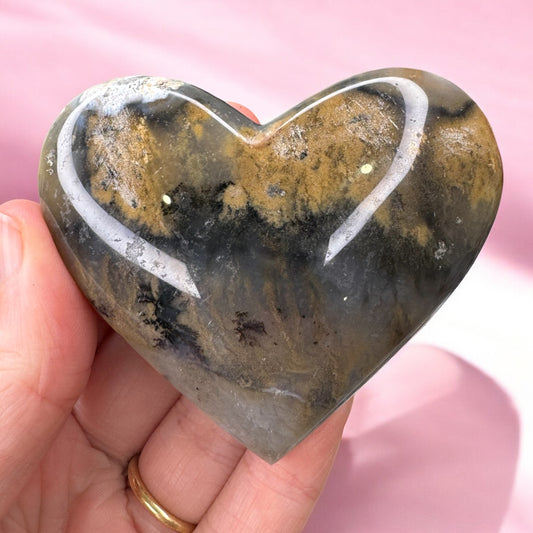 Tiger Dendrite Agate Heart