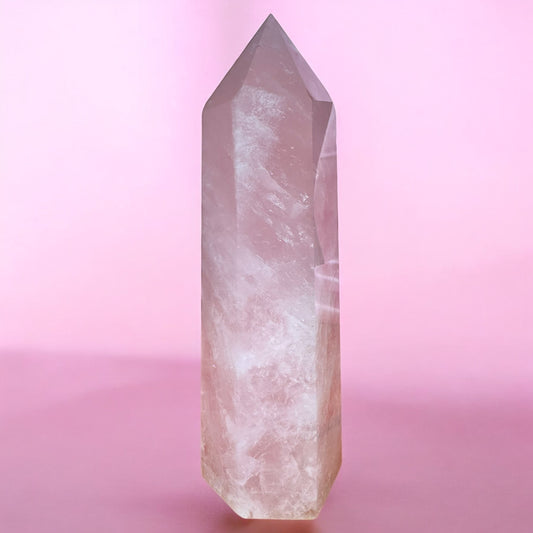 Large Rose Quartz Tower