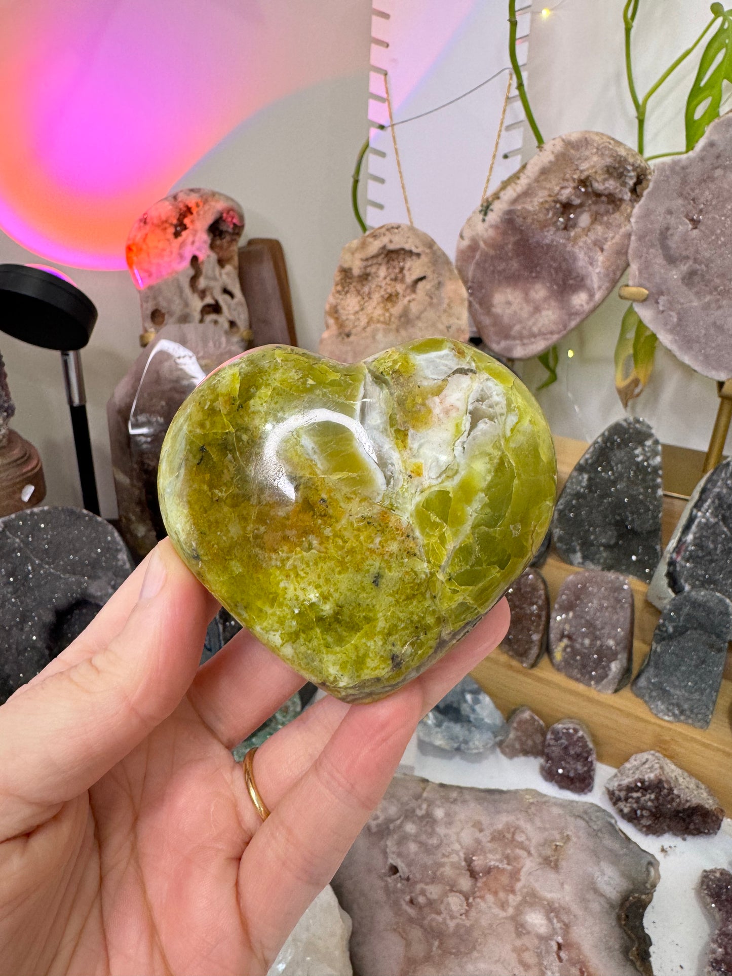 Green Opal Heart