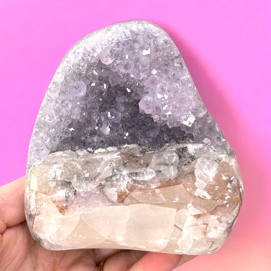 Amethyst and Calcite Cutbase