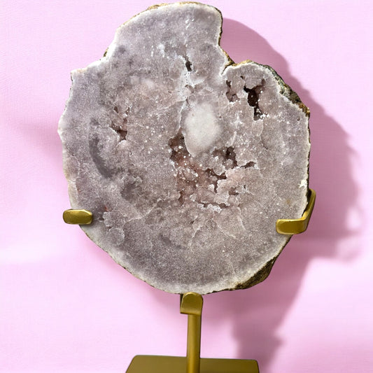 Pink Amethyst Slab on Stand