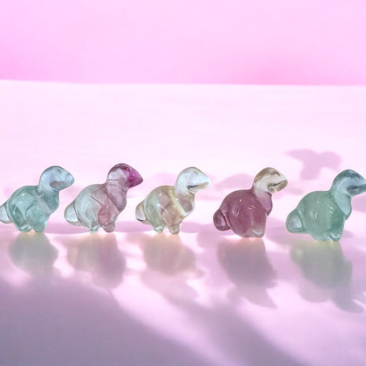 Mini Fluorite Dino Carvings | Intuitively Chosen