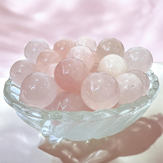 Rose Quartz Mini Spheres | Intuitively Chosen