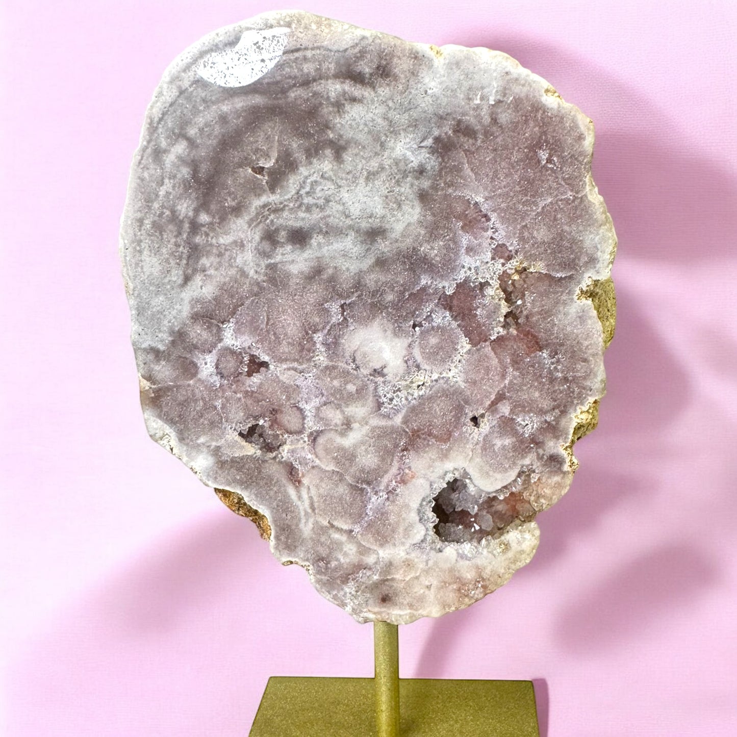 Pink Amethyst Slab on Stand