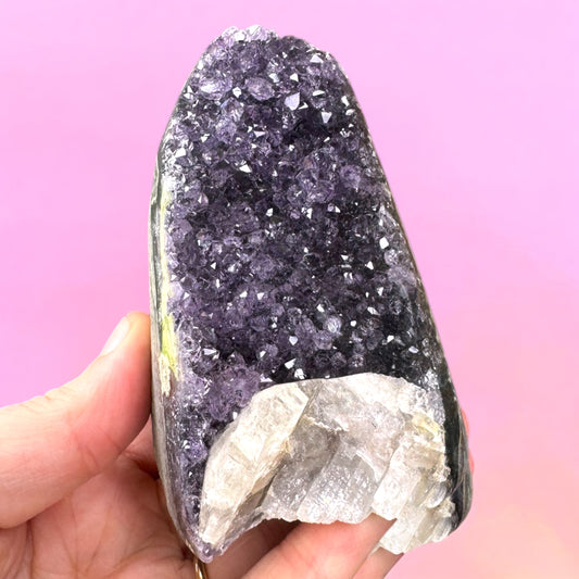 Amethyst and Calcite Cutbase