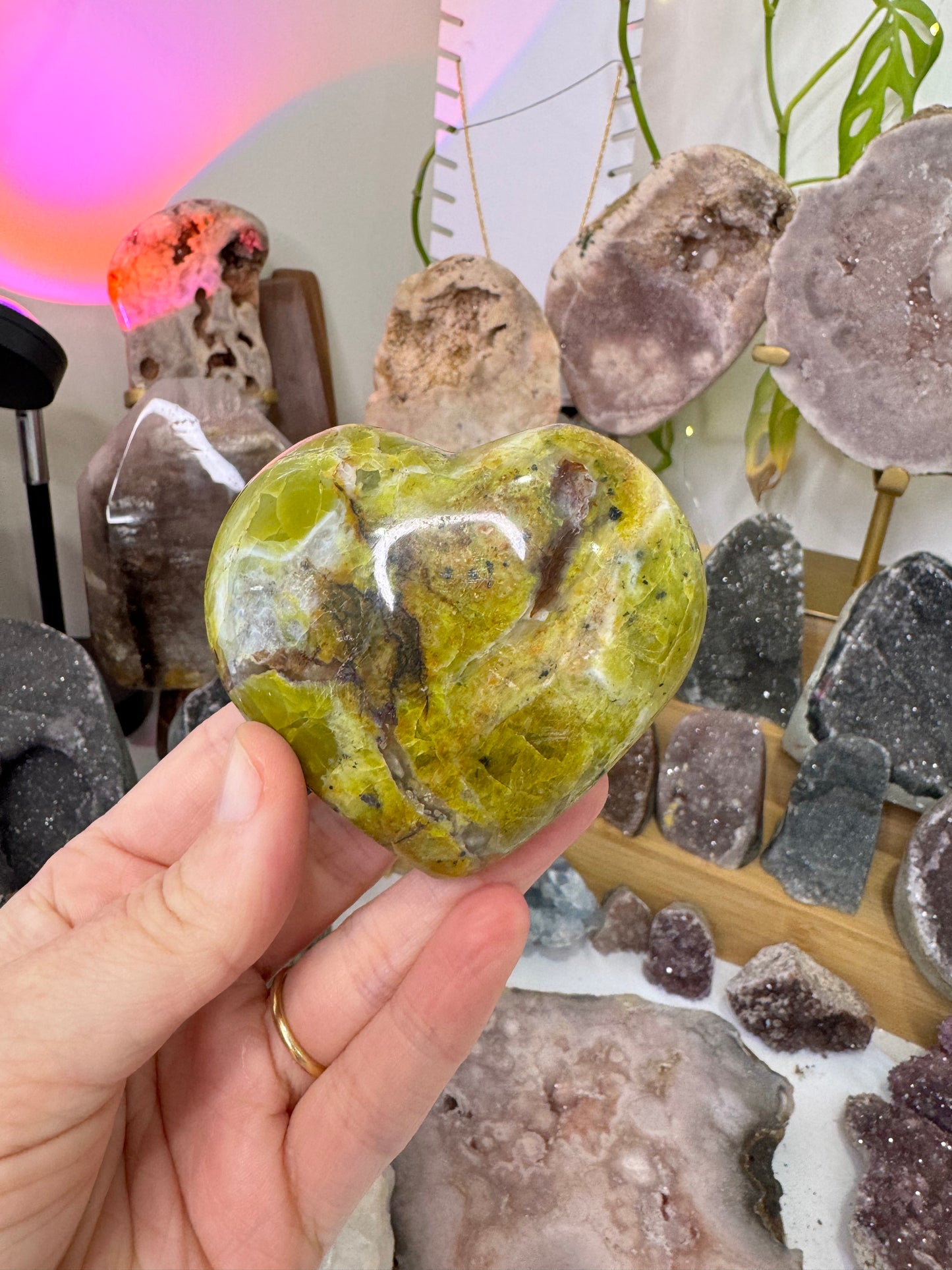 Green Opal Heart