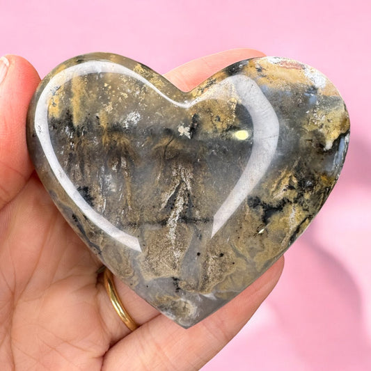 Tiger Dendrite Agate Heart