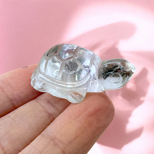 Mini Clear Quartz Turtle