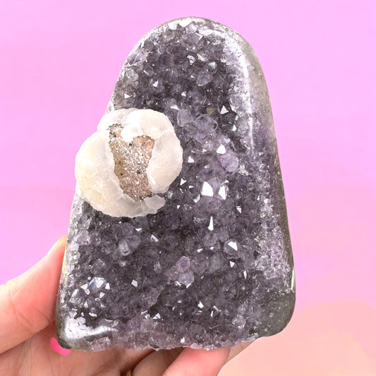 Amethyst and Calcite Cutbase