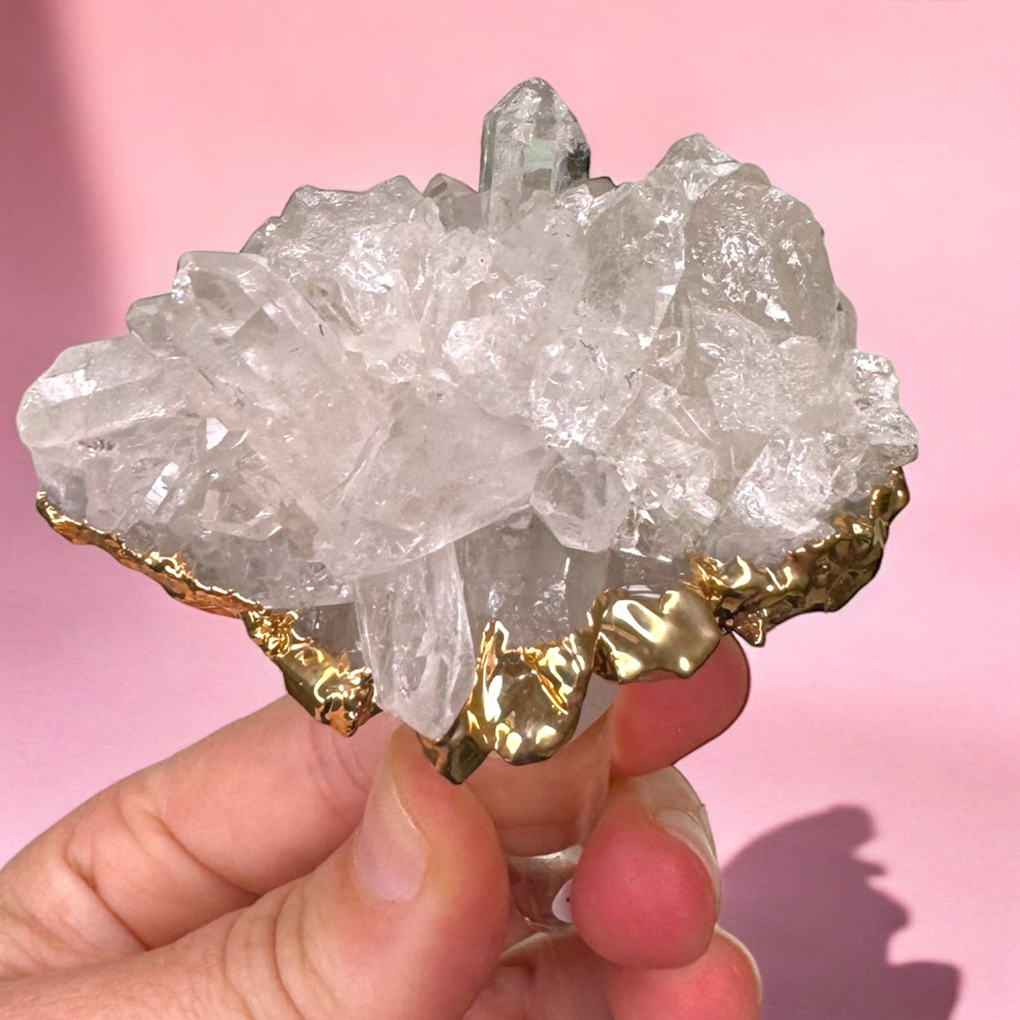 Clear Quartz Cluster Wine Stopper