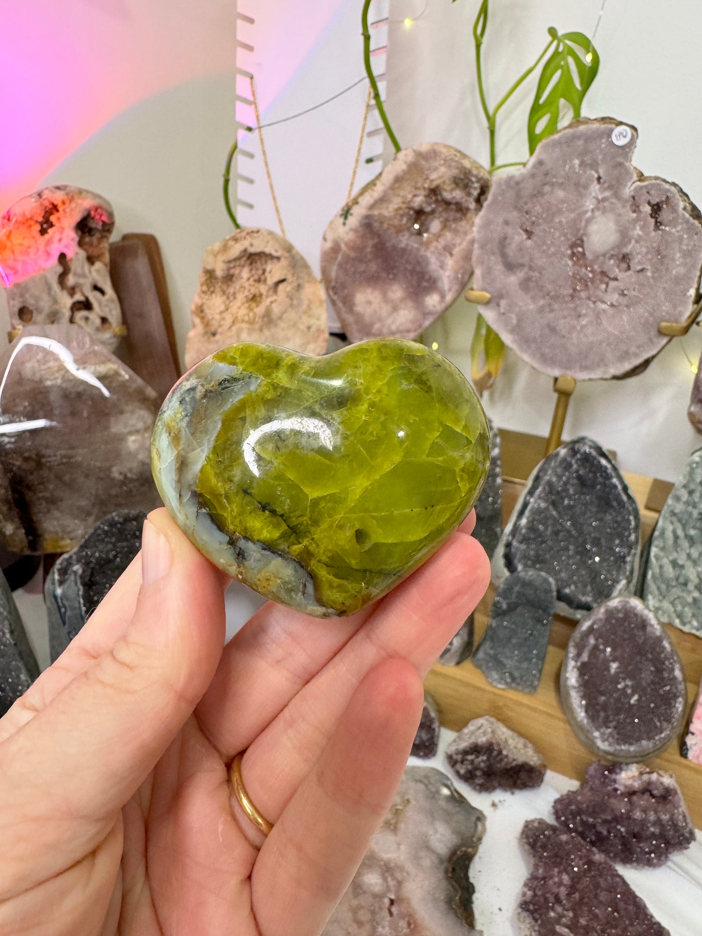 Green Opal Heart (b)