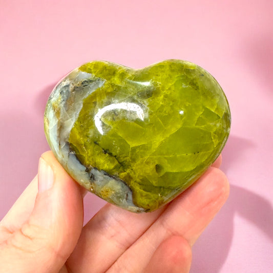 Green Opal Heart (b)