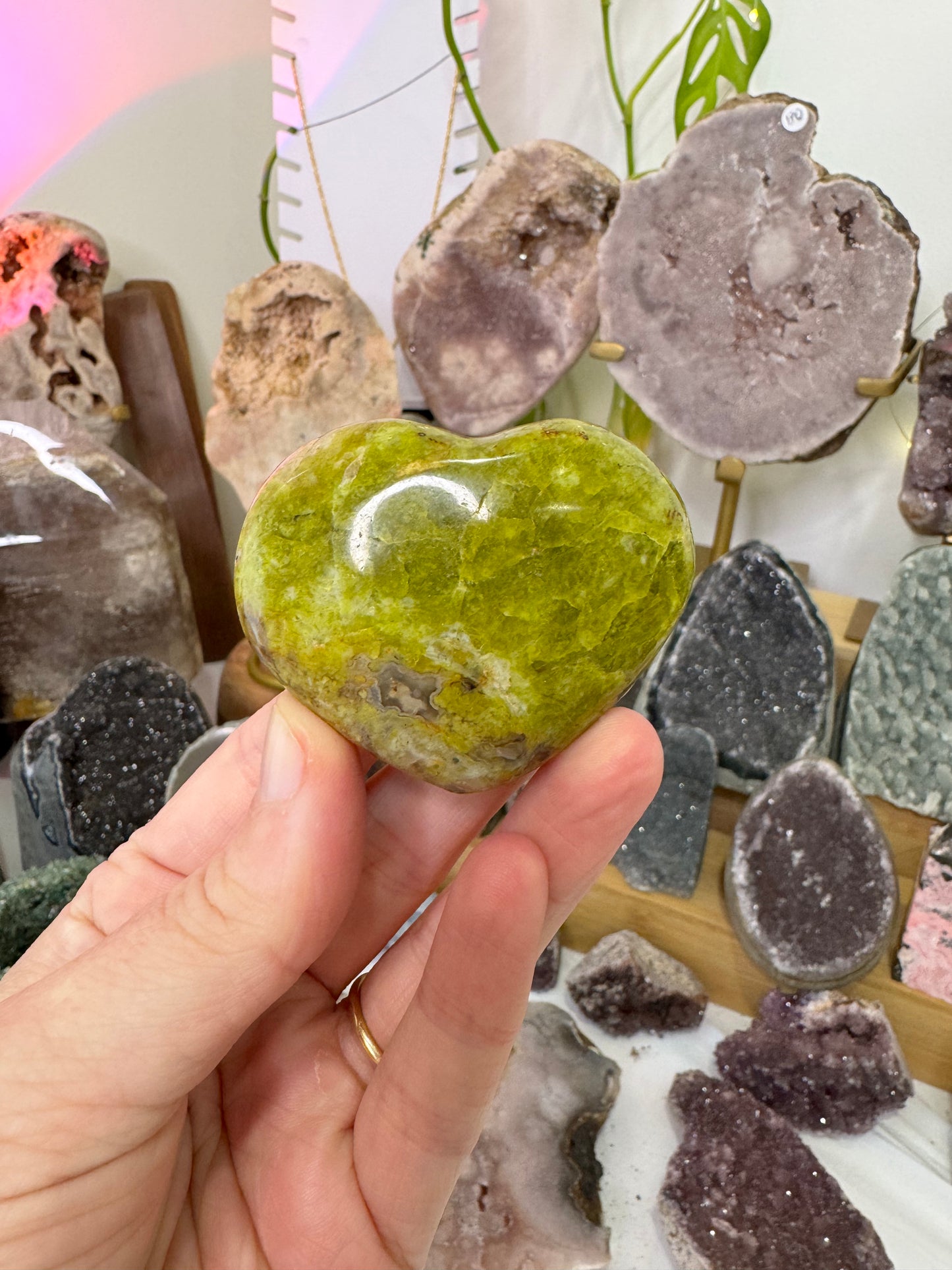 Green Opal Heart