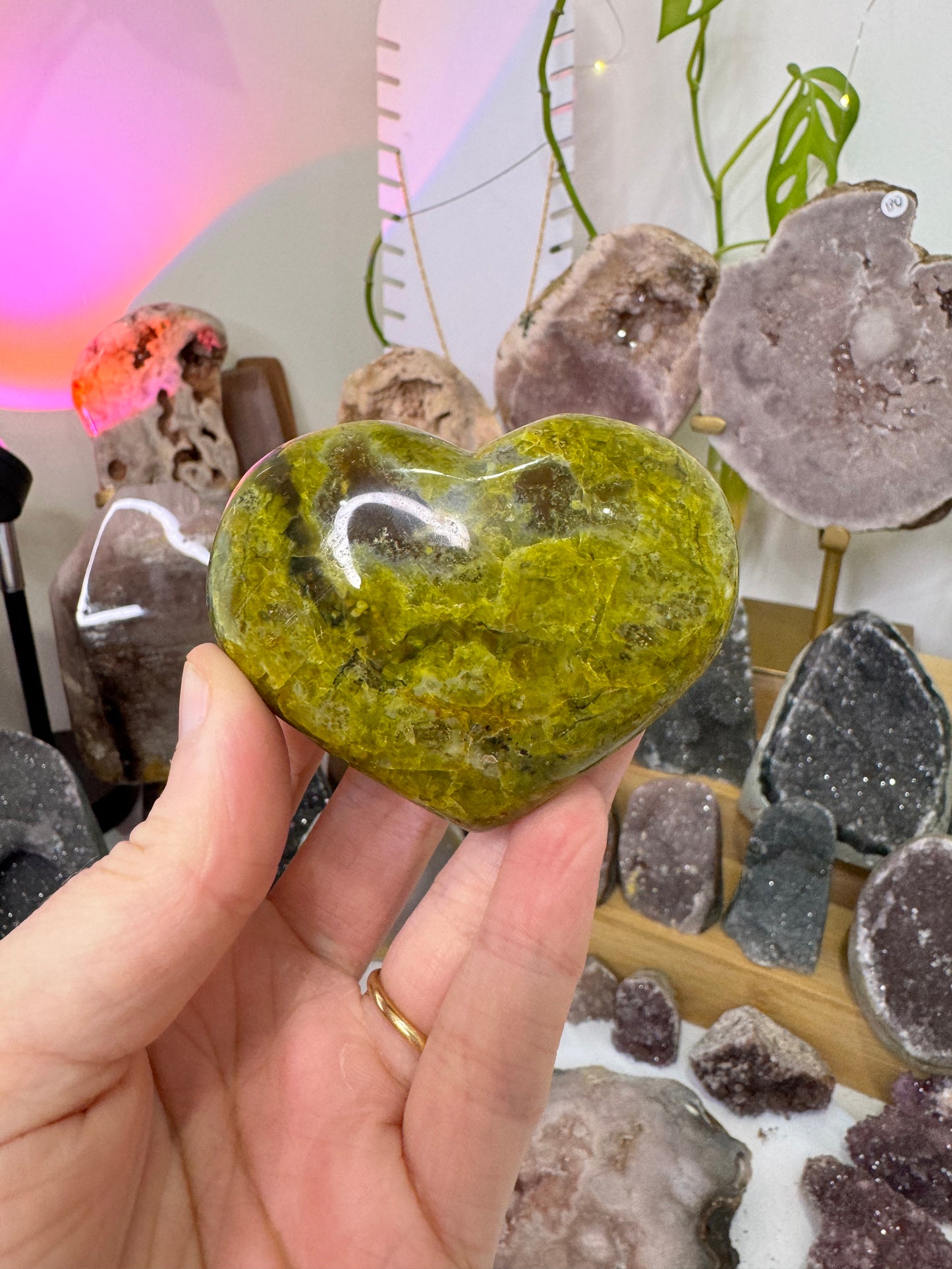 Green Opal Heart (b)