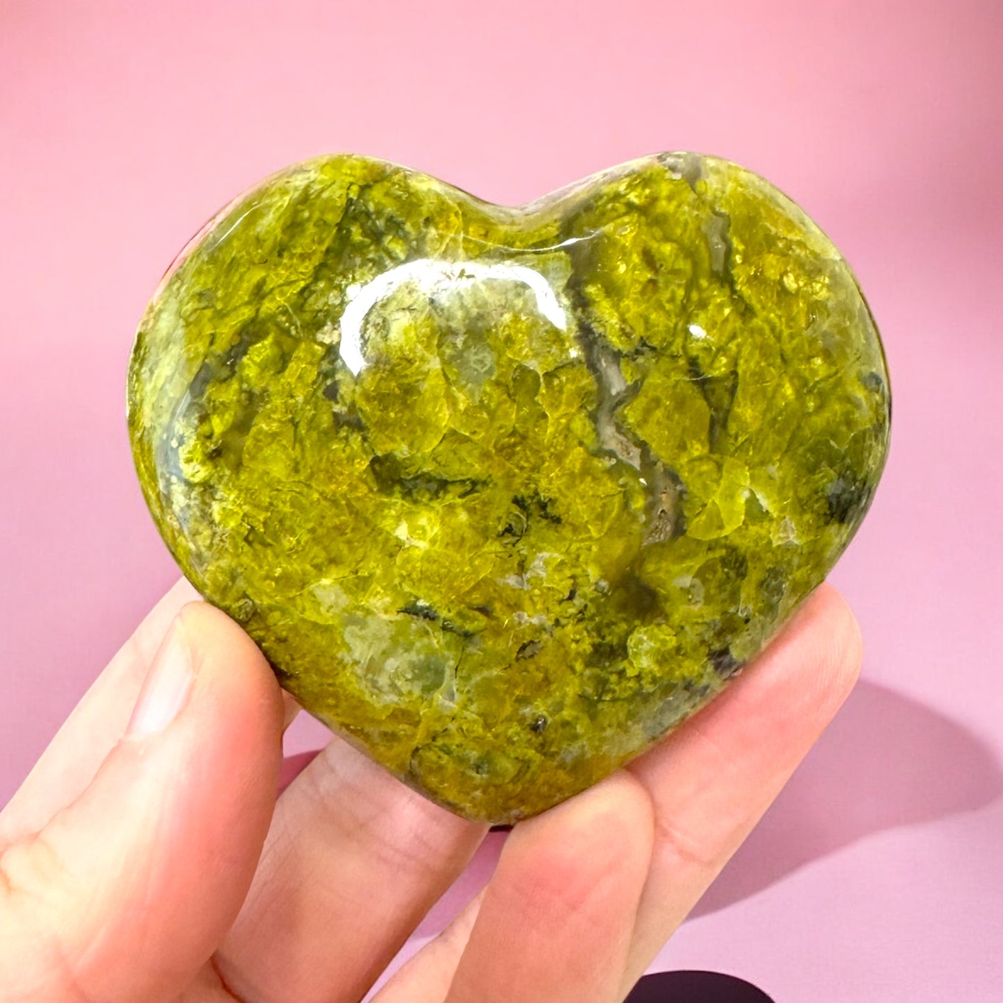 Green Opal Heart (a)