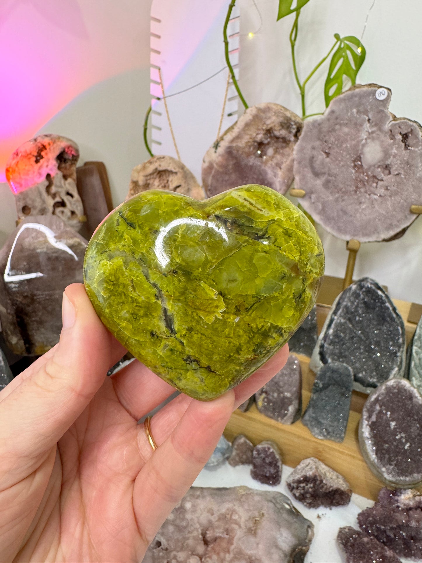 Green Opal Heart