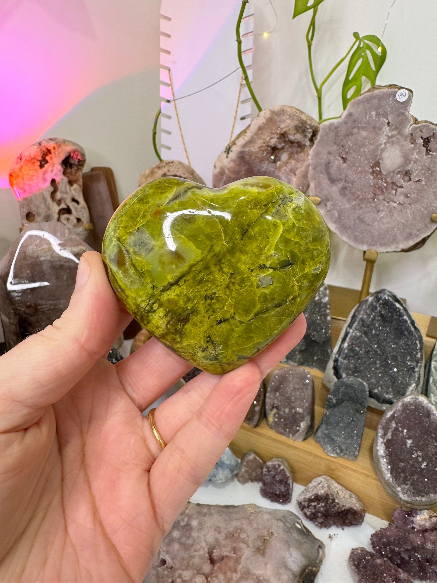 Green Opal Heart