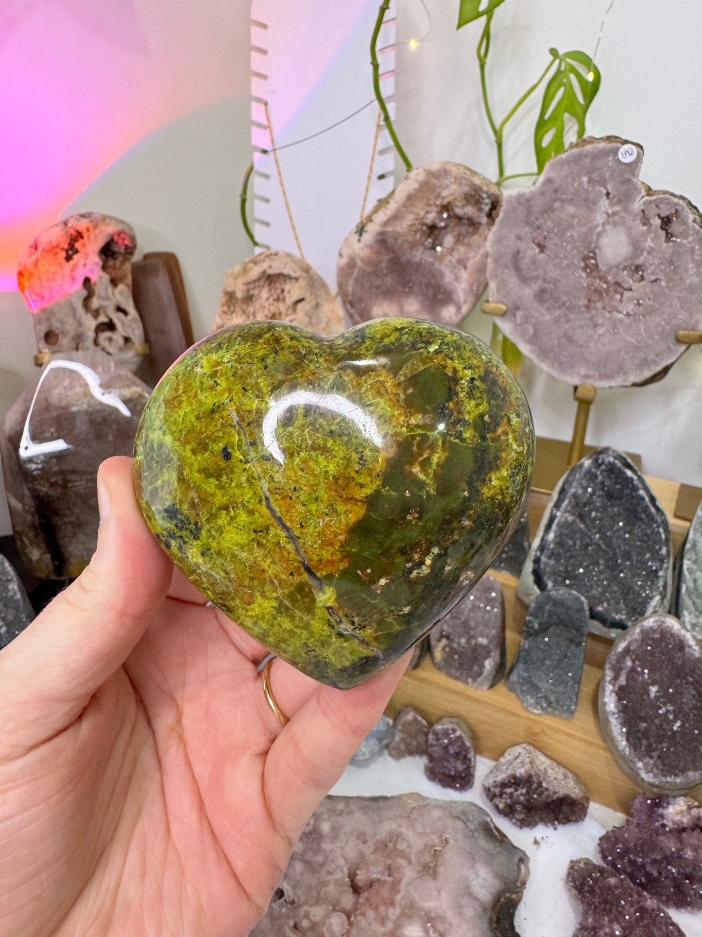 Green Opal Heart