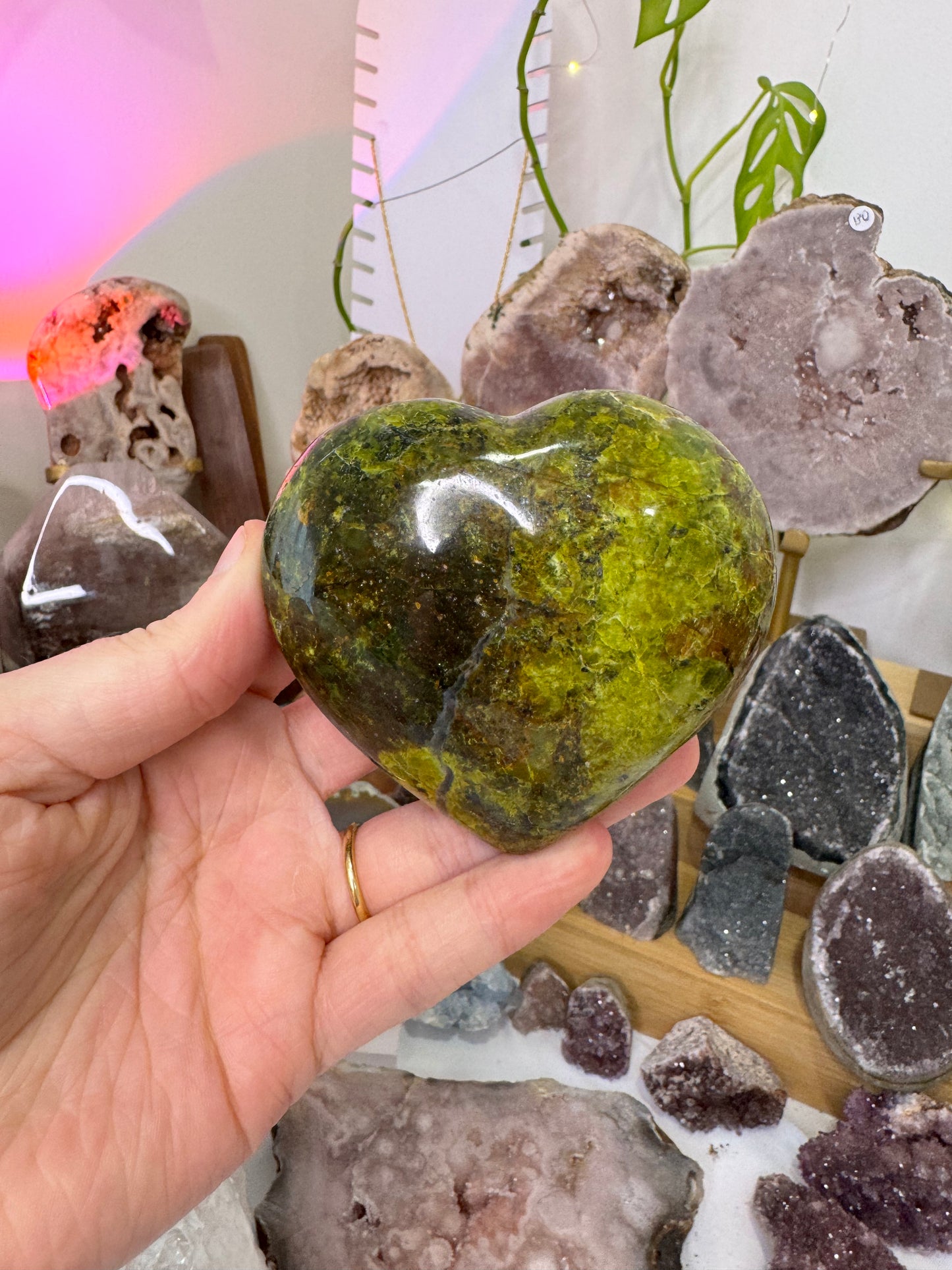 Green Opal Heart