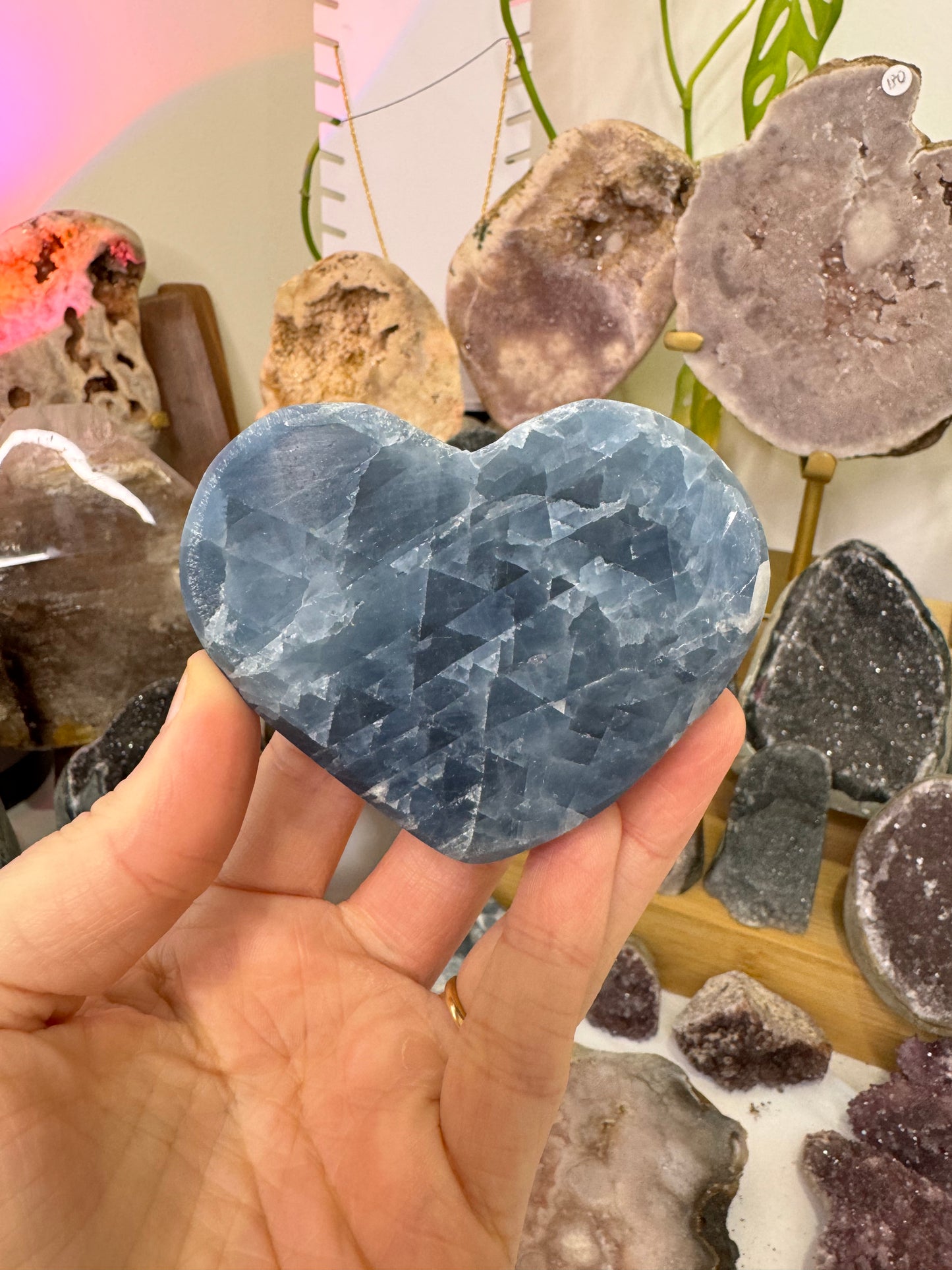 Blue Clacite Heart