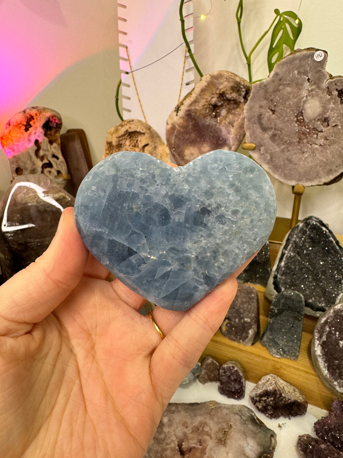 Blue Clacite Heart