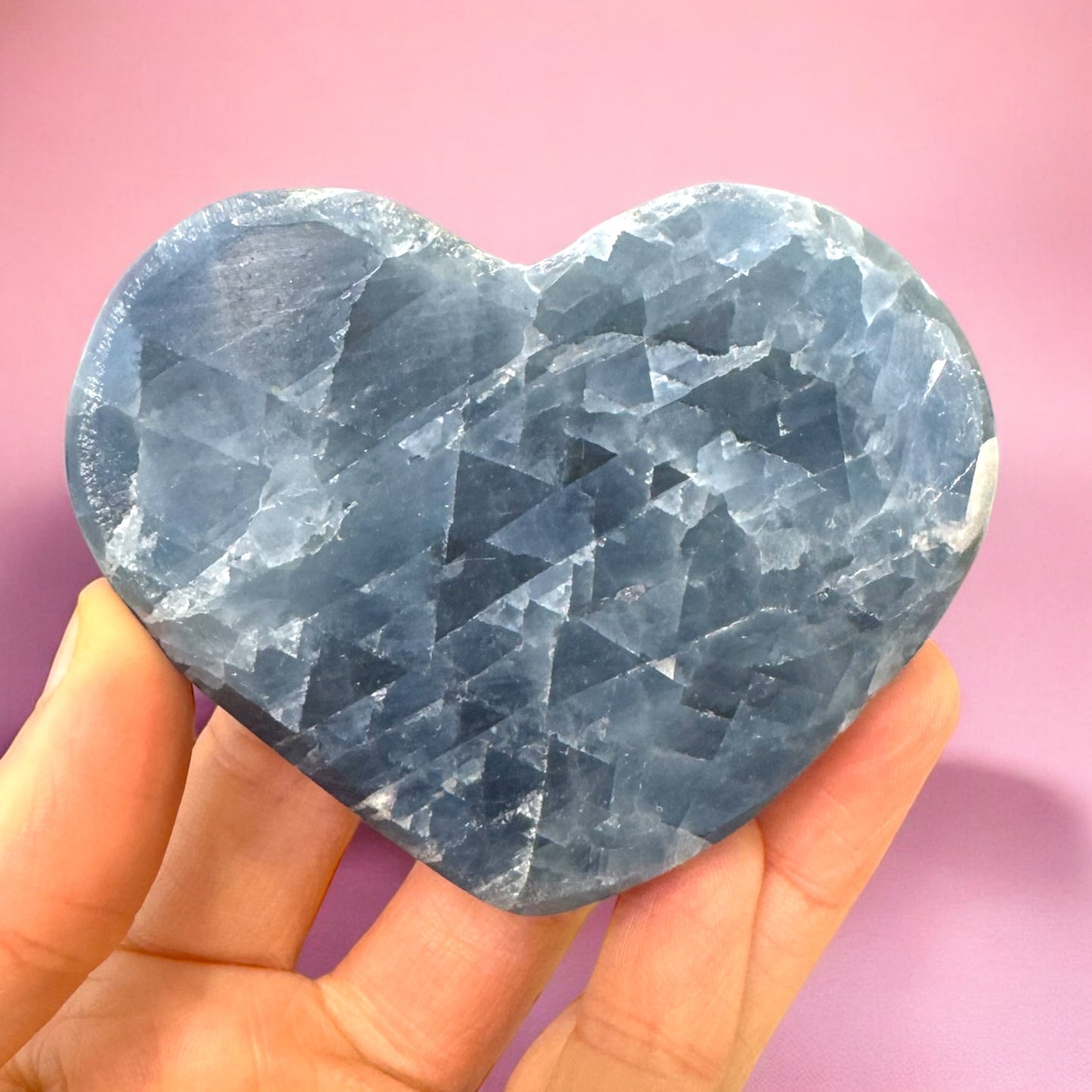 Blue Clacite Heart