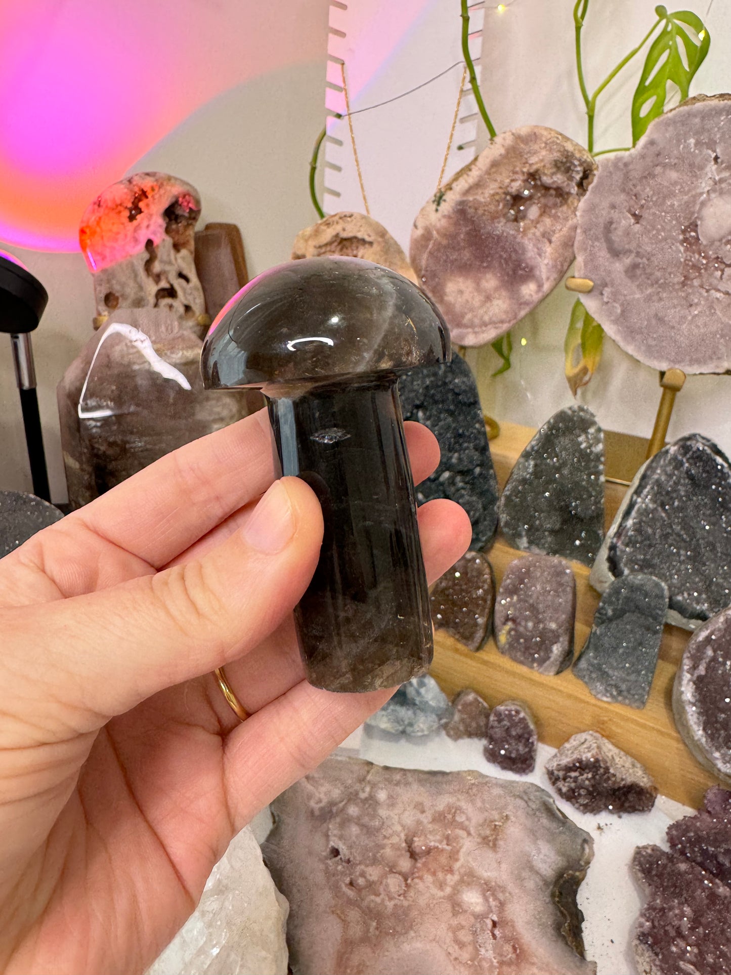 Smokey Quartz Mushroom (a)