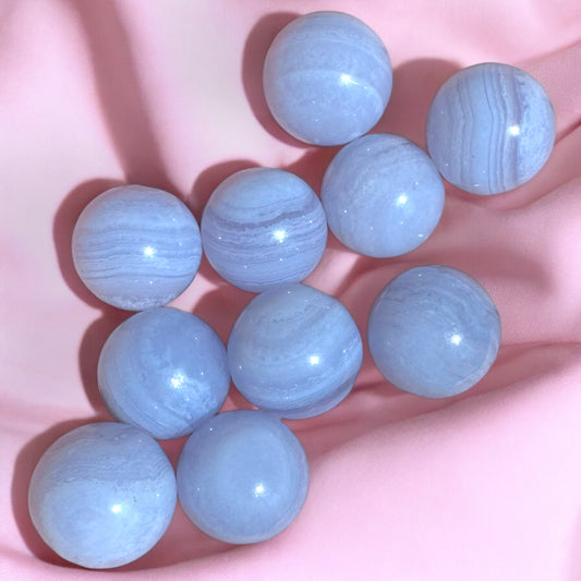 Blue Lace Agate Mini Spheres | Intuitively Chosen