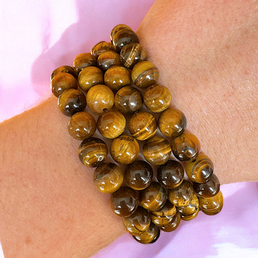 Tiger Eye 8mm Bead Bracelets