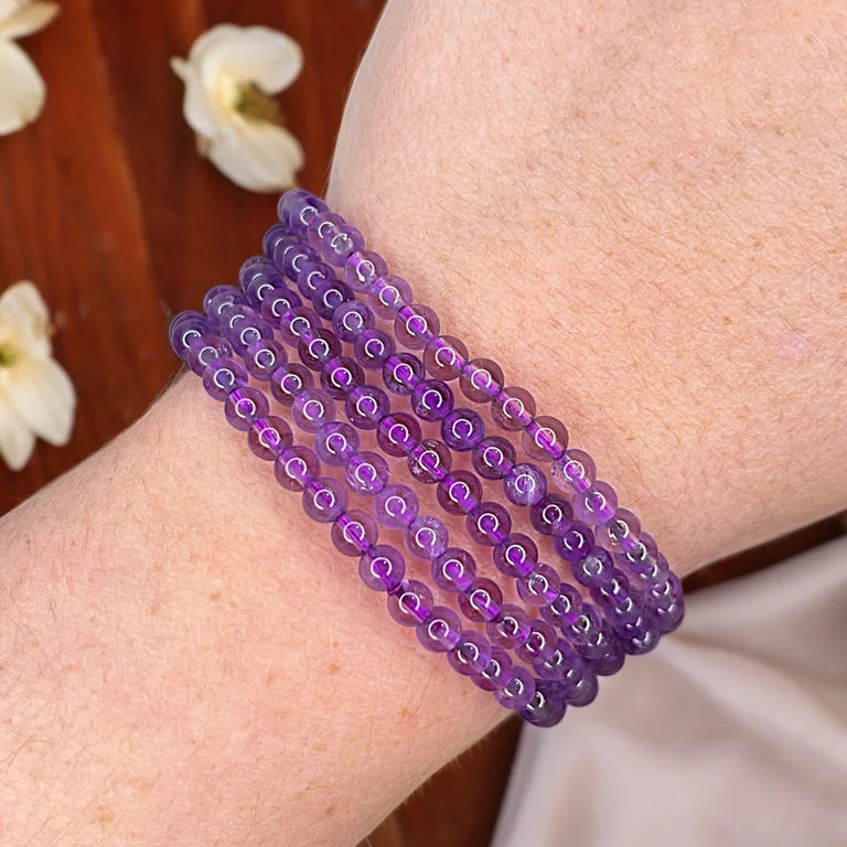 Amethyst 4mm Bead Bracelets