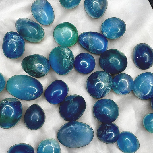 Blue Fluorite Tumbles