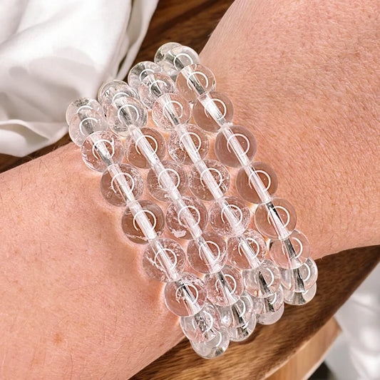 Clear Quartz 8mm Bead Bracelets