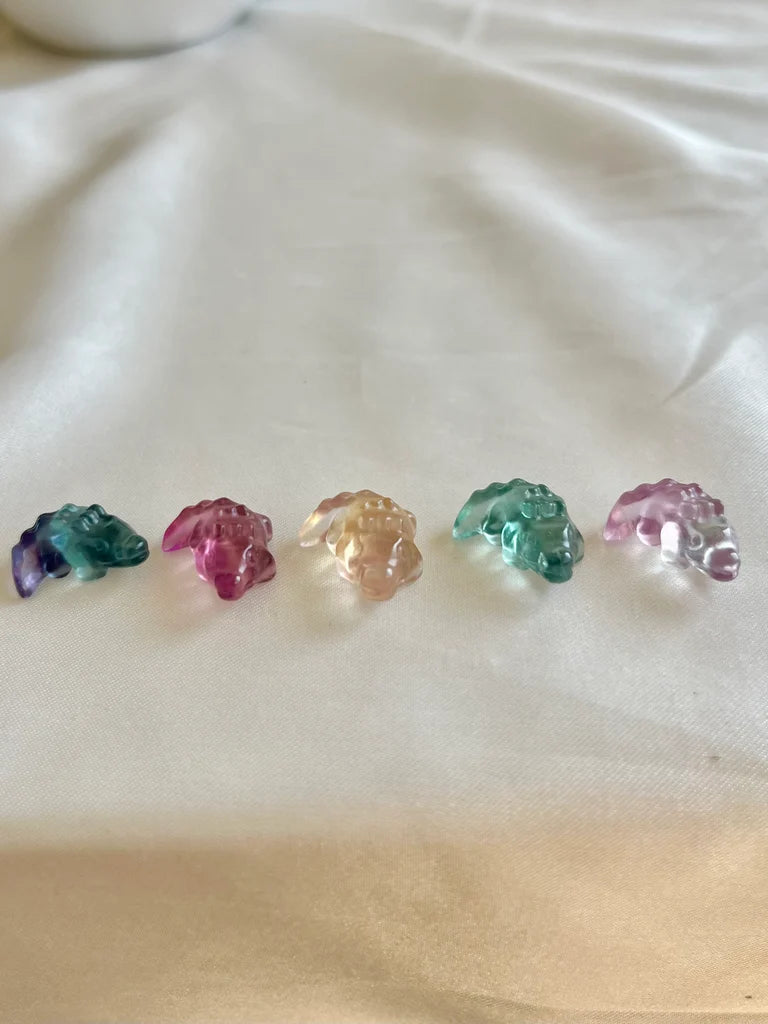 Mini Fluorite Crocodile Carvings | Intuitively Chosen