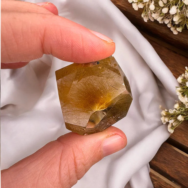 Golden Rutile Smokey Quartz Freeform (cc)