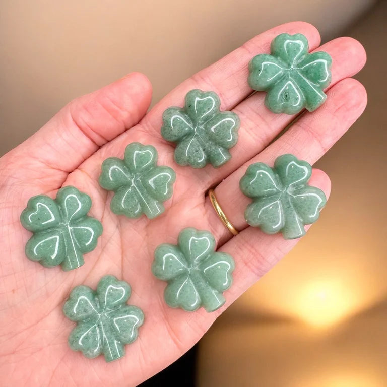 Green Aventurine Four Leaf Clovers | Intuitively Chosen