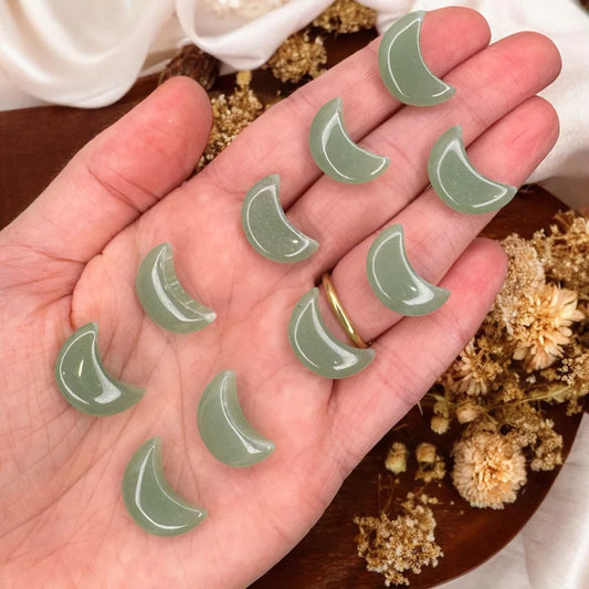 Green Aventurine Mini Moons | Intuitively Chosen