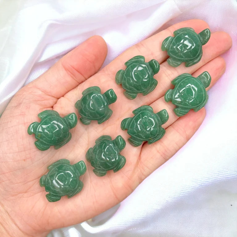 Green Aventurine  Mini Turtle Carvings