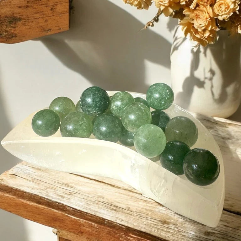 Green Strawbery Quartz Mini Spheres | Intuitively Chosen