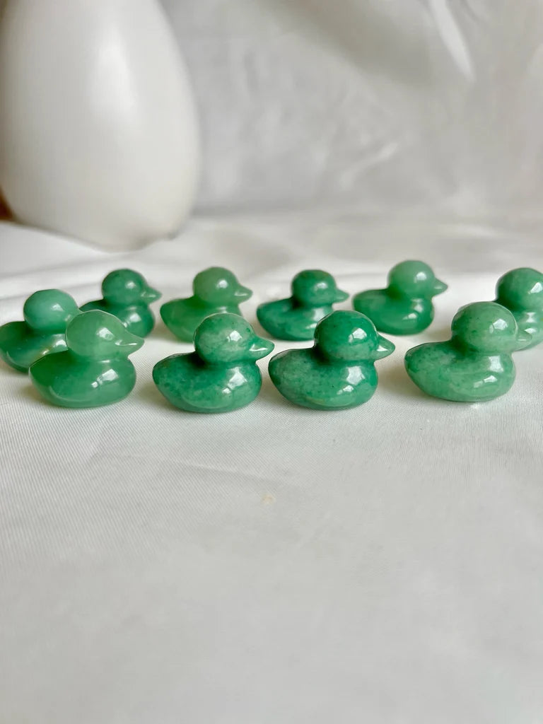 Mini Green Aventurine Ducks (Lucky Ducks)