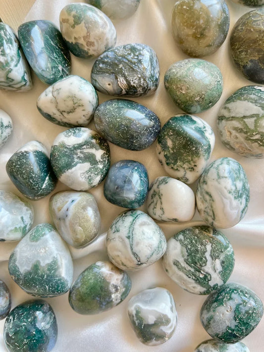 Moss Agate Tumbles