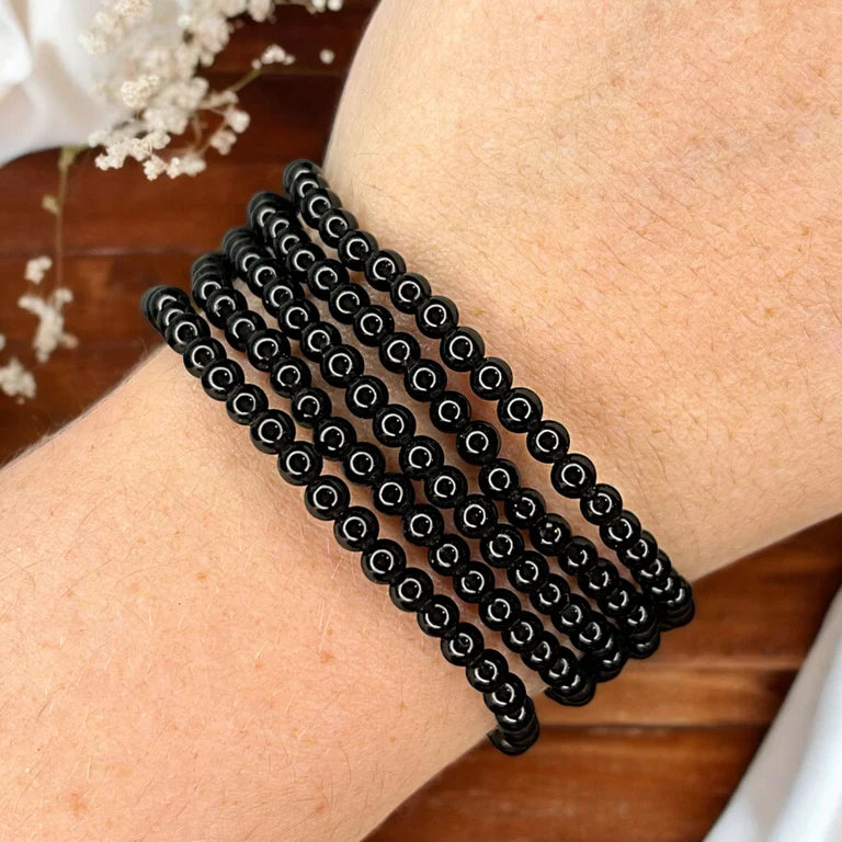 Obsidian 4mm Bead Bracelets