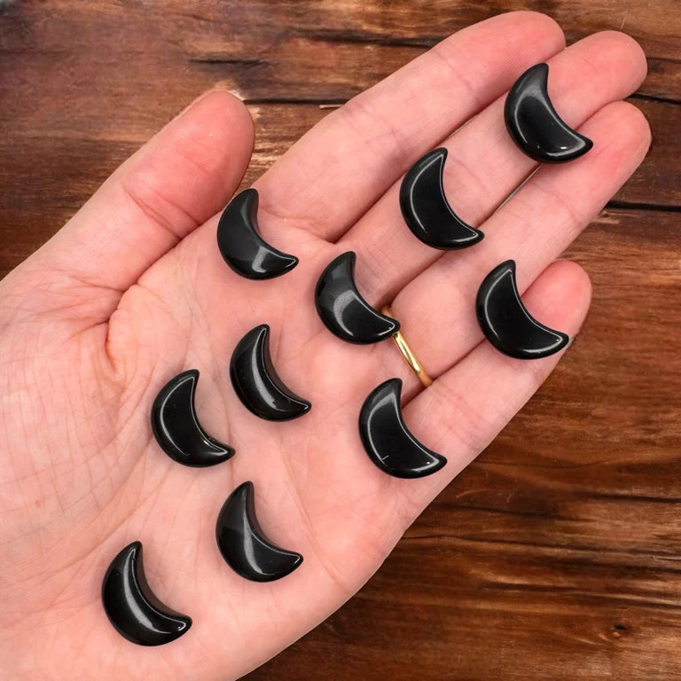 Obsidian Mini Moons | Intuitively Chosen