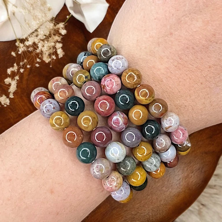 Ocean Jasper 8mm Bead Bracelets