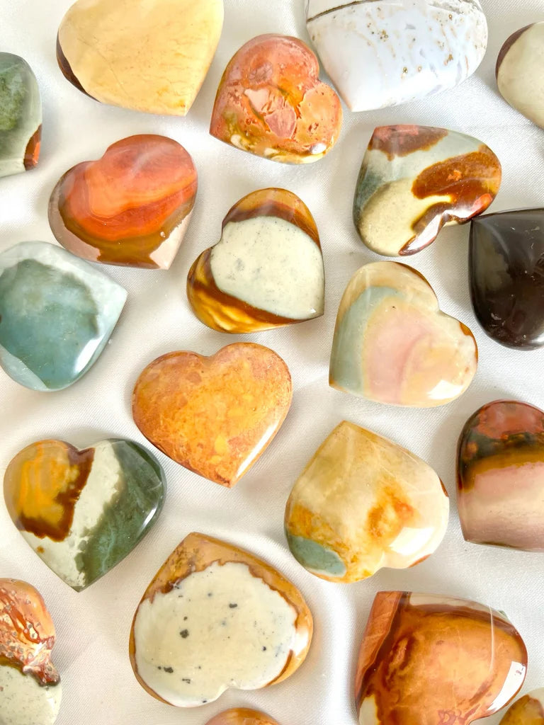 Polychrome Jasper Hearts | Intuitively Chosen