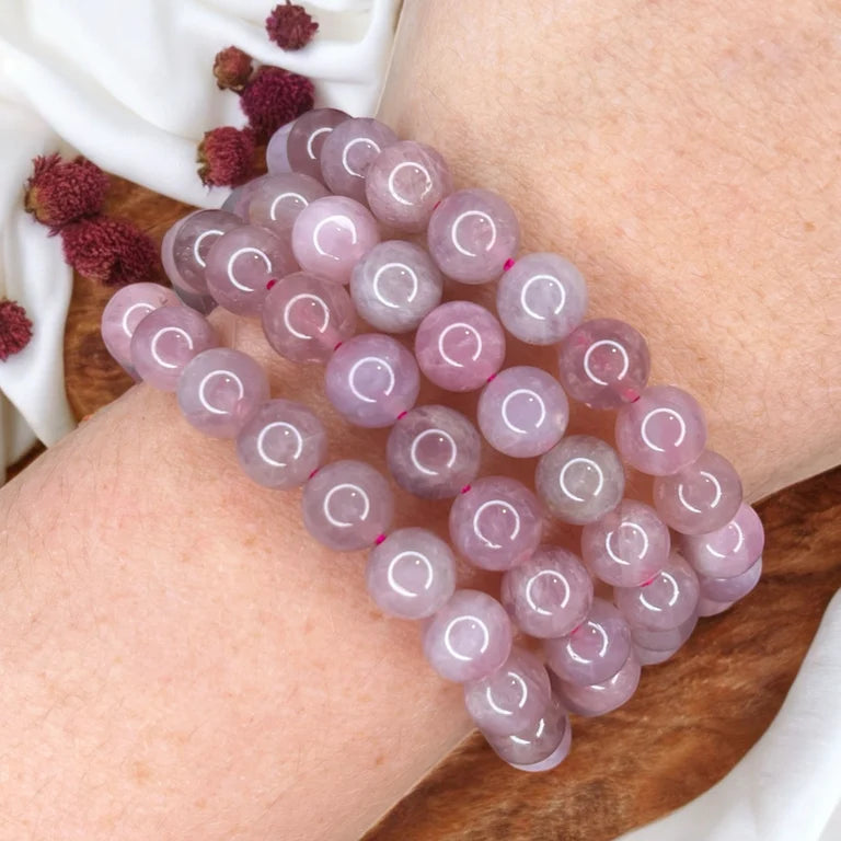 Purple Rose Quartz 8mm Bead Bracelets