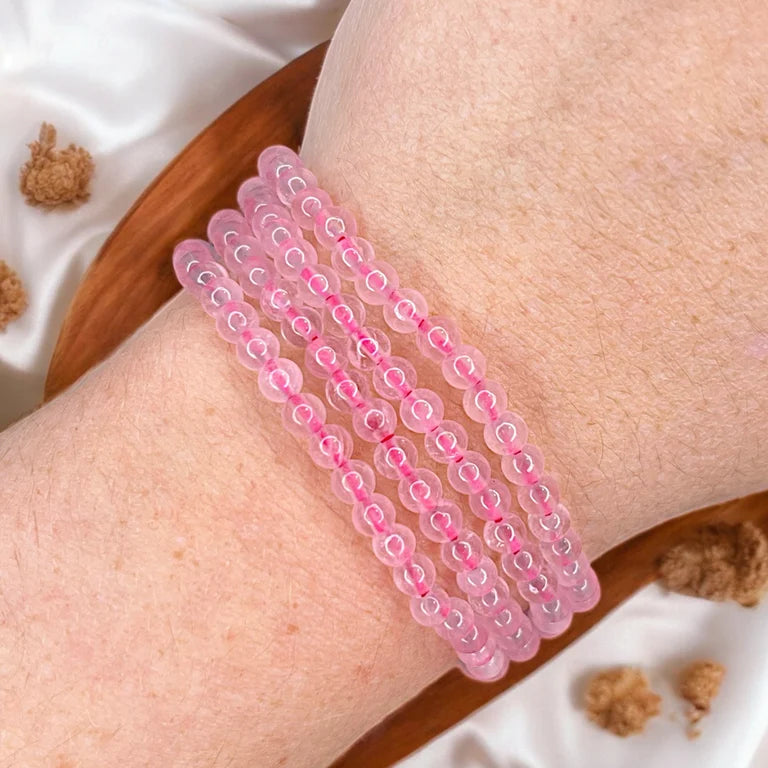 Rose Quartz 4mm Bead Bracelets