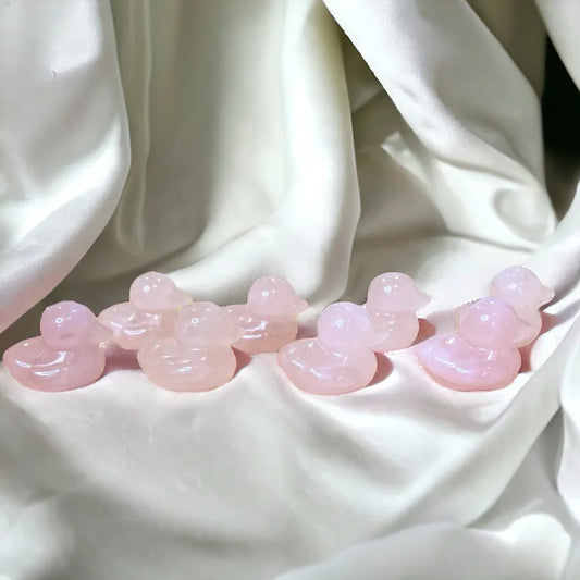 Mini Rose Quartz Ducks