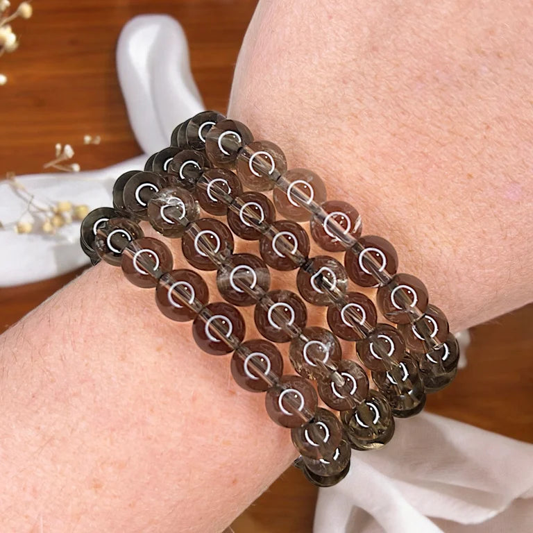 Smokey Quartz 8mm Bead Bracelets